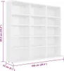 vidaXL CD-Regal Hochglanz-Weiß 102x23x89,5 cm Holzwerkstoff Produktbild-Vorschau 6