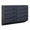 Briefkastenanlage 8er GDS Anthrazit RAL 7016, 20 cm Tiefe Produktbild-Vorschau 1