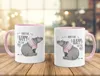 Kaffee-Tasse Spruch Nashorn Born to be happy not to be Produktbild-Vorschau 3
