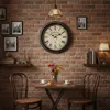XXL Wanduhr 47cm Bahnhofsstil Nostalgie Paris Frankreich Produktbild-Vorschau 5