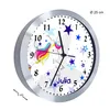 Kinderzimmer Funkwanduhr, Funkuhr Wanduhr Kinder, Einhorn Produktbild-Vorschau 3