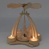Holz-, Tisch-, Teelicht-, Weihnachts-, Pyramide - Heilige Produktbild-Vorschau 6