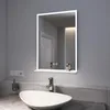 A modern bathroom vanity with a sink, faucet, and a lighted mirror. Náhled obrázku produktu