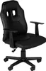A black gaming chair is shown from a slightly angled front view against a plain white background. Náhled obrázku produktu