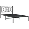 vidaXL Bettgestell mit Kopfteil Metall Schwarz 107x203 cm Produktbild-Vorschau 3