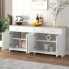 INONEFT Sideboard 160cm mit Holzoptik-Platte, küchenschrank Produktbild-Vorschau 2