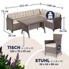 CASARIA® Polyrattan Ecklounge Set WPC Esstisch Ecksofa 2 Produktbild-Vorschau 8