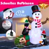 COSTWAY 180cm Bonhomme de neige gonflable avec pingouins, Voir les images du produit 5