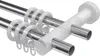 Interdeco Gardinenstange / Vorhangstange Chrom / Kirschbaum Produktbild-Vorschau 3