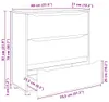vidaXL Szafka do przechowywania Artisan dąb 80 x 31 x 81 cm Podgląd zdjęcia produktu 8