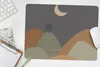 MuchoWow® Mauspad Mousepad Berg - Baum - Mond - Pastell Produktbild-Vorschau 5
