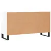 vidaXL Panca per scarpe bianco lucido 102x35x55 cm Anteprima dell’immagine prodotto 7