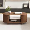 Sweiko 100 x 50 x 40 cm Table basse en noyer avec espace de Voir les images du produit 3