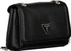 A black Guess handbag is shown from a side angle against a white background. Produktbild-Vorschau