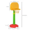 HOMCOM Kinder-Basketballkorb mit verstellbarer Höhe, 2 Produktbild-Vorschau 3