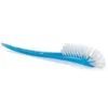 A blue bottle and teat brush with white bristles, isolated on a white background. Produktbild-Vorschau