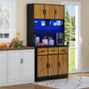OKWISH Buffet Haut Multifonction avec LED Télécommandé - Voir les images du produit 2