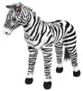 vidaXL Plyšové zvíře Zebra stojící plyšová černobílá XXL Náhled obrázku produktu 5