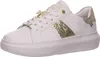 A single white sneaker with gold accents and a dragonfly charm. Produktbild-Vorschau