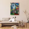 Italienischer Leinwand Leinwandbild - Blue Horse 80x120 cm Produktbild-Vorschau 3