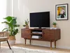 home24 Tv-Lowboard - Akazie Massiv / Metall Produktbild-Vorschau 2