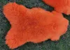 Top Öko Lammfell Schaffell Felle Orange Mandarine Farbe Neu Produktbild-Vorschau 3