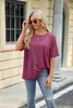 ASKSA Damen T-Shirt Sommer Kurzarm Oversized Rundhals Produktbild-Vorschau 5