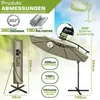 tillvex Parasol Marron Ø 300 cm Parapluie de jardin Voir les images du produit 2