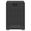 A black poly rattan storage box is shown against a white background. Voir les images du produit