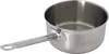 A stainless steel saucepan with a long handle is shown against a white background. Produktbild-Vorschau