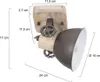 A product shot of a wall lamp with dimensions indicated by measurement lines and text. Anteprima dell’immagine prodotto
