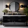 Klebefolie Möbel 45x25 cm - Schwarz Glänzend - Möbelfolie Produktbild-Vorschau 3