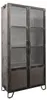 MASSIVMOEBEL24 Vitrine Mango 90x40x190 grau lackiert HEAVY Produktbild-Vorschau 3