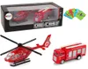 Lean Toys Feuerwehrhubschrauber-Zugset Rot Produktbild-Vorschau 1
