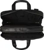 An open black leather briefcase is shown from a top-down view. Anteprima dell’immagine prodotto