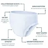 A diagram illustrating the features of an adult incontinence product. Anteprima dell’immagine prodotto