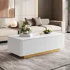 Merax Couchtisch mit 2 Schubladen und geriffelter Front, Produktbild-Vorschau 6