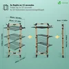 VOUNOT® VOUNOT Stendibiancheria a torre a 3 livelli Anteprima dell’immagine prodotto 8