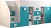 Etagenbett für Kinder Toledo 3 Stockbett mit Treppe, Produktbild-Vorschau 1