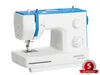 A white and blue Bernette sew&go 3 sewing machine is shown against a white background. A promotional overlay with a red circle and the number '5' is visible in the bottom right corner. Produktbild-Vorschau