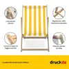 Sdraio - a strisce larghe - giallo - pieghevole - in legno Anteprima dell’immagine prodotto 2