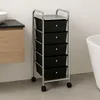 Rollcontainer GINA, chrom/schwarz - Rollwagen mit 5 Produktbild-Vorschau 7