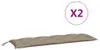 vidaXL Vankúše na záhradné lavice 2 ks. Taupe 150x50x7 cm Náhľad obrázku produktu 5