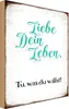 vianmo Holzschild 30x20 cm liebe dein Leben tue was willst Produktbild-Vorschau 1