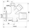 Bruckner Kombi-Ventil 1/2 "x3/4 "x3/8", Chrom Produktbild-Vorschau 2