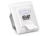 Logilink Cat.6A Anschlussdose, 2x RJ45,weiß, waagerecht Produktbild-Vorschau 3
