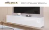Meuble TV Suspendu Blanc Brillant 180x35x40 cm 2 Modules Voir les images du produit 9