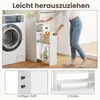 COSTWAY Szafka niszowa na kółkach, szafka łazienkowa z Podgląd zdjęcia produktu 4