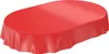 Tischdecke Wachstuch PVC abwaschbar Einfarbig Rot Oval Produktbild-Vorschau 1