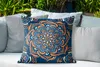 MuchoWow® Outdoor Kissen - Mandala - Orange - Muster - Produktbild-Vorschau 4